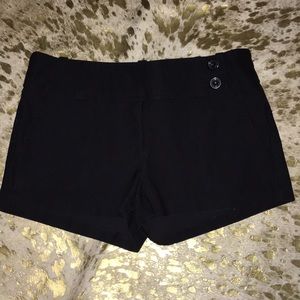 Black cotton/spandex shorts